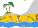 Раскраска: Тропический пляж (онлайн)