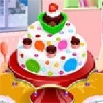 Готовим рождественский конфетный торт (онлайн)